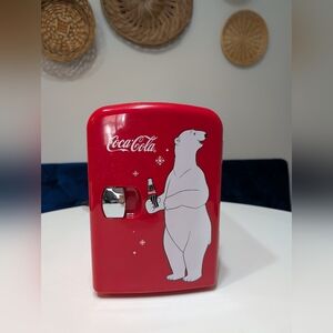 Coca-Cola Mini Fridge with Polar Bear Design